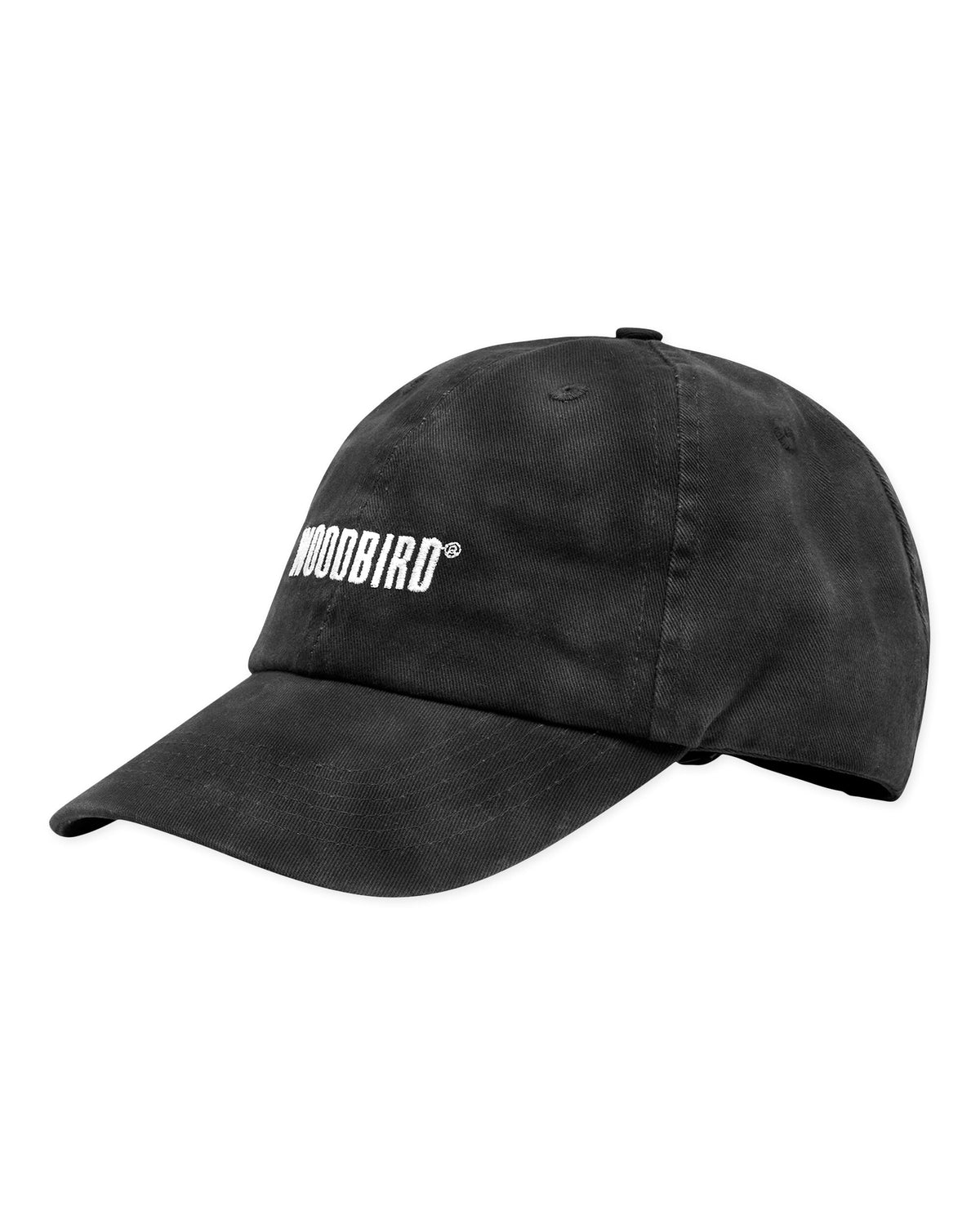 WOODBIRD - Core twill cap washed black