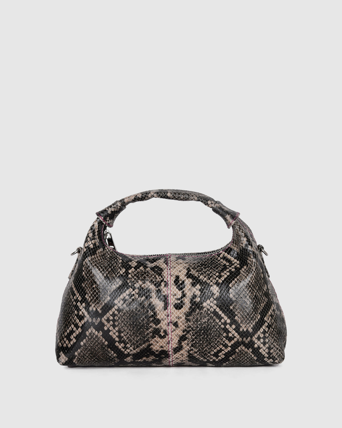 dandy berg larsen tas van núnoo met slangenprint, vooraanzicht