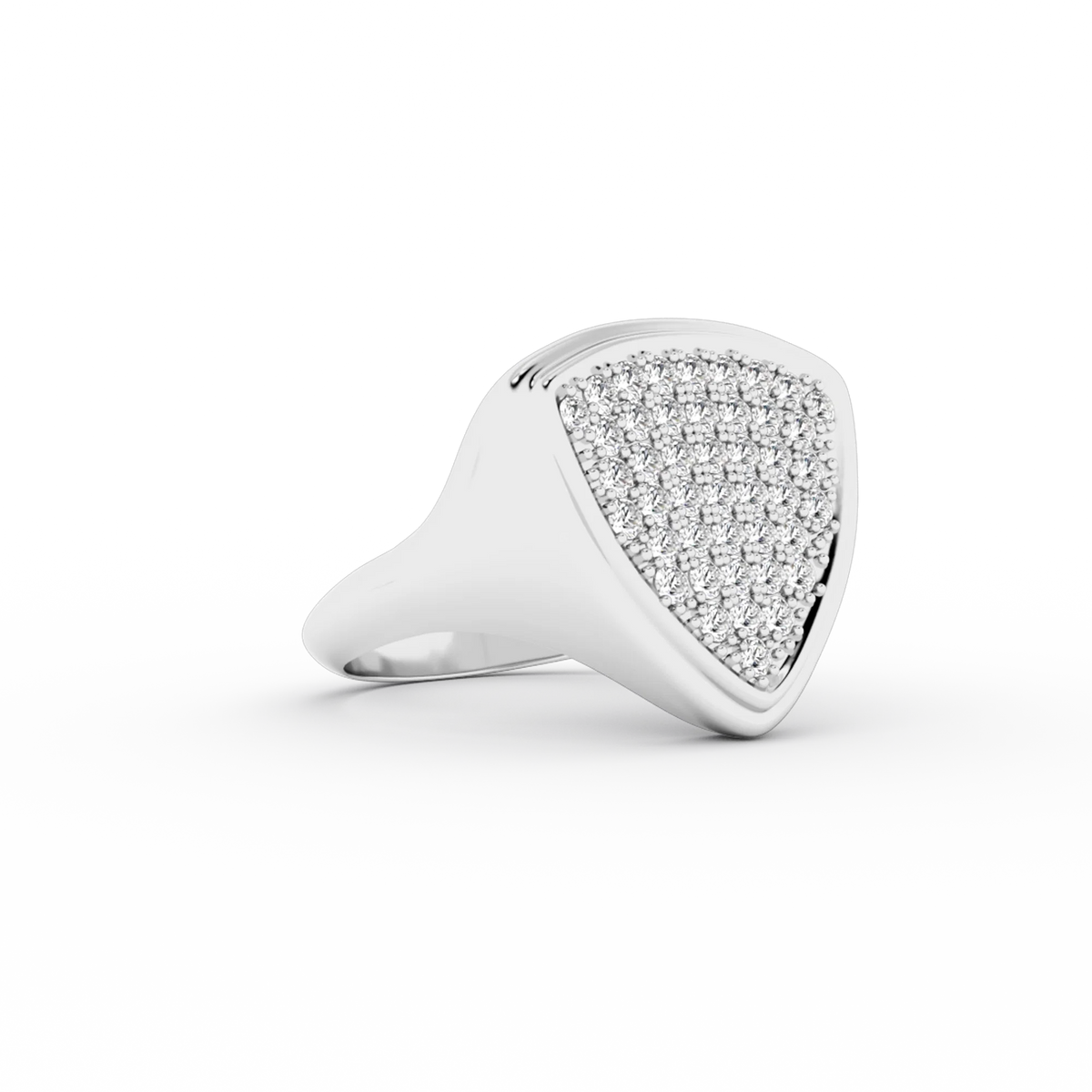 Billion Avenue - Triangle Signet Ring Silver