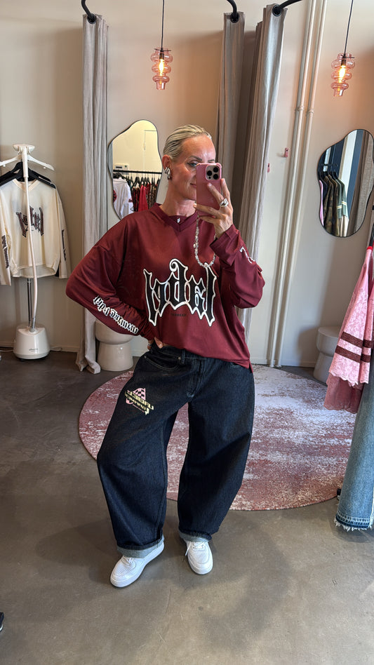Label Garment - Jersey Longsleeve Top Burgundy