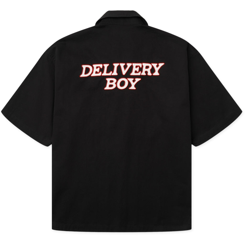 woodbird delivery shirt nikben, achterkant met delivery boy print
