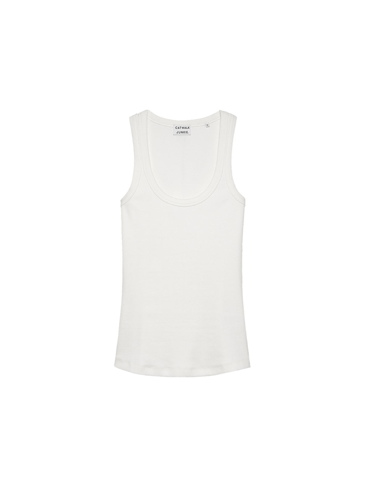 Catwalk Junkie - Ribbed tank top off-white