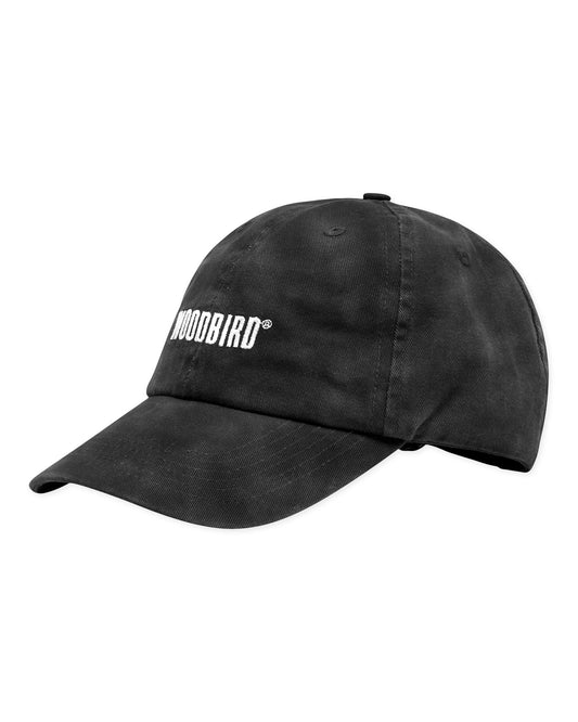 WOODBIRD - Core twill cap washed black