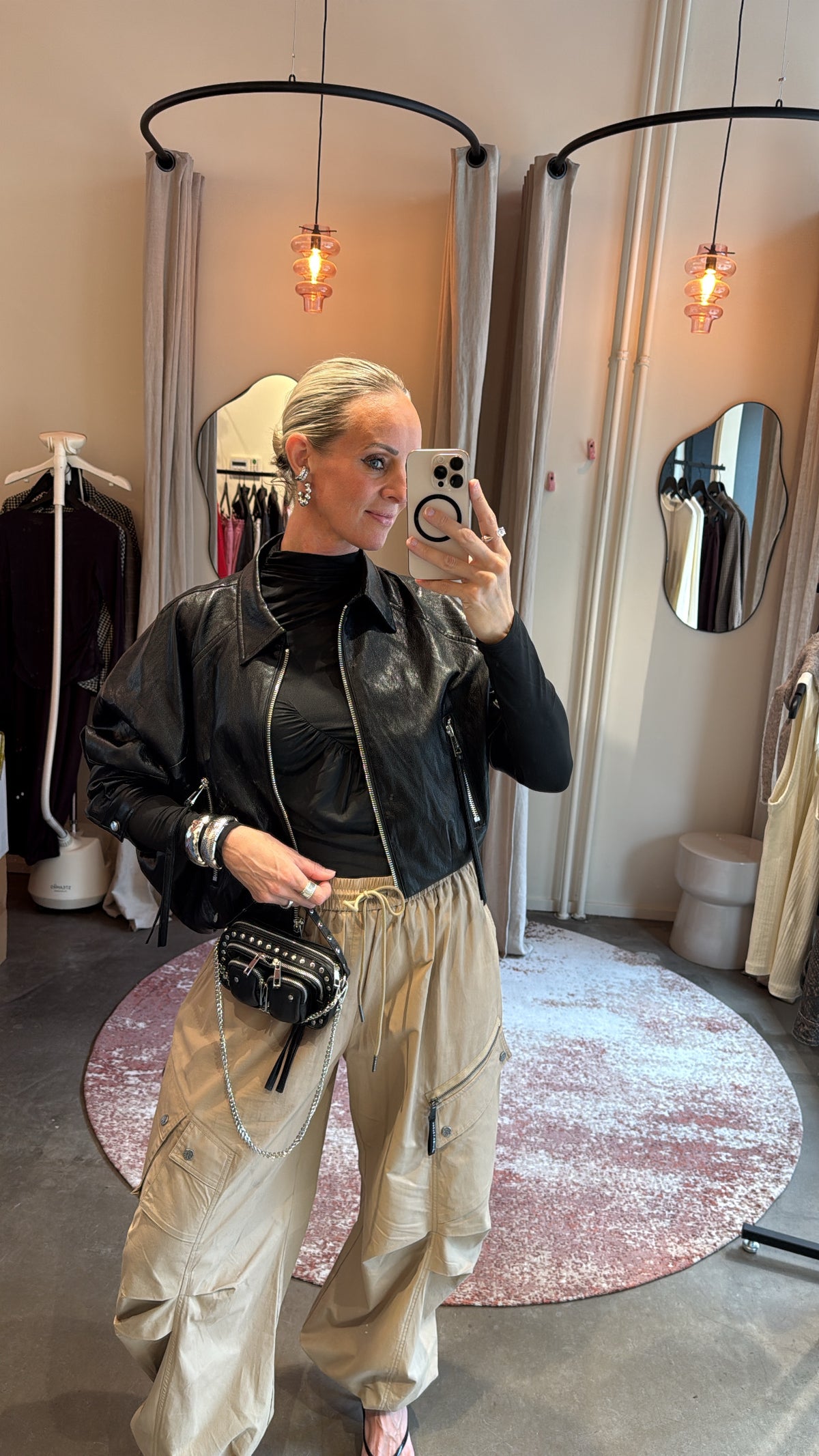 Black soft vegan leather jacket