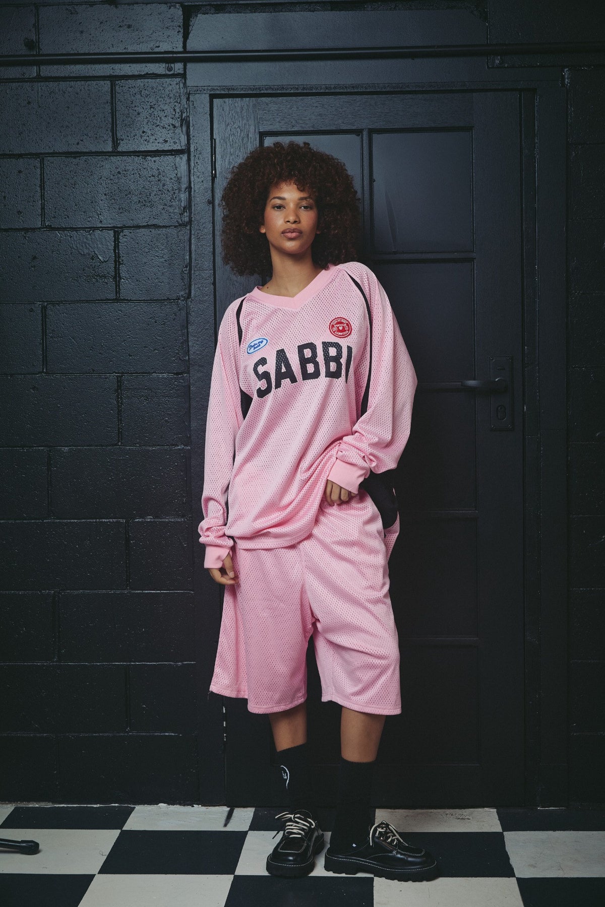 SABBI - The Mesh Jort Pink