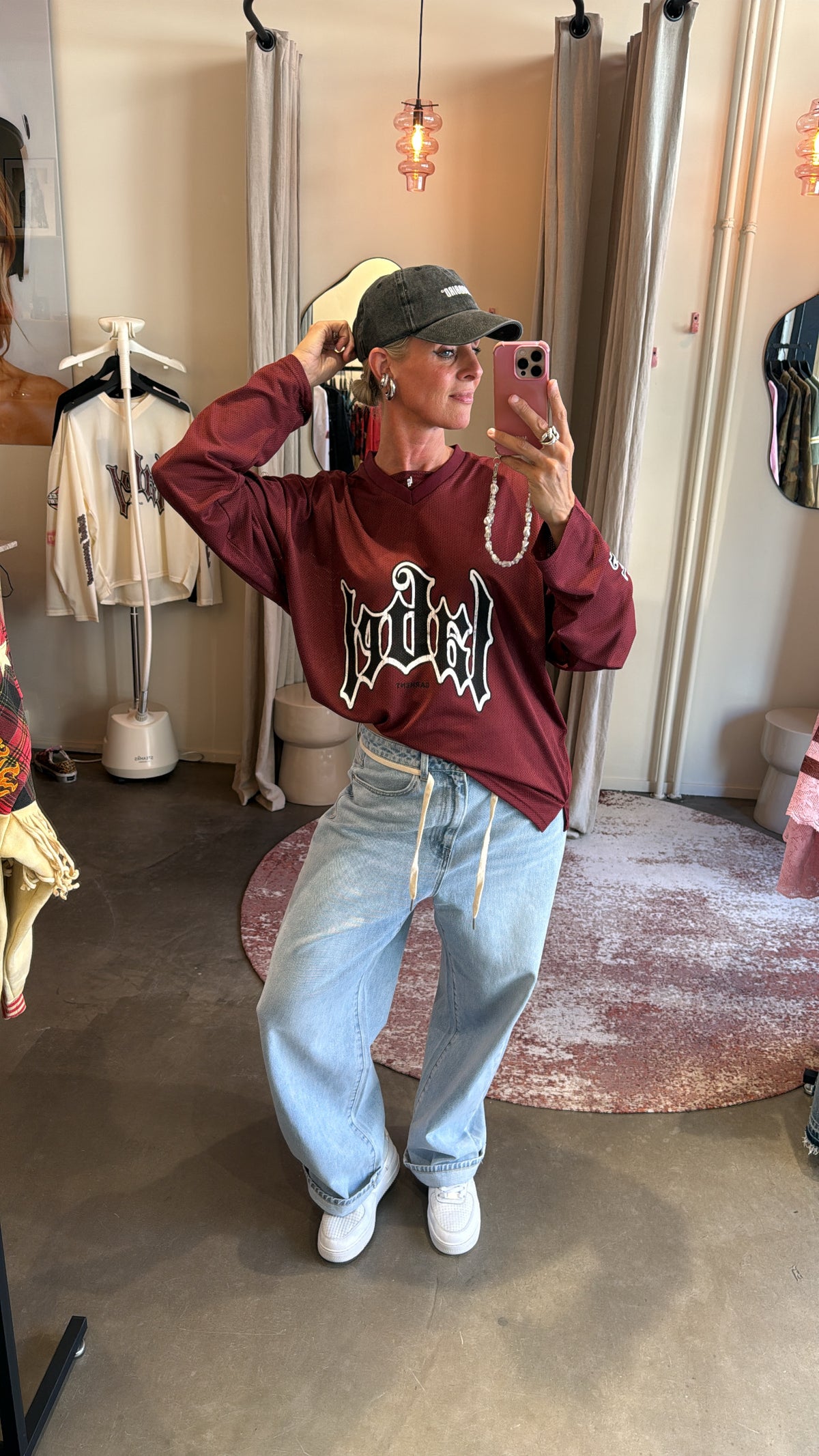 Label Garment - Jersey Longsleeve Top Burgundy