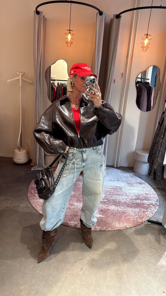 Balloon fit jeans light denim