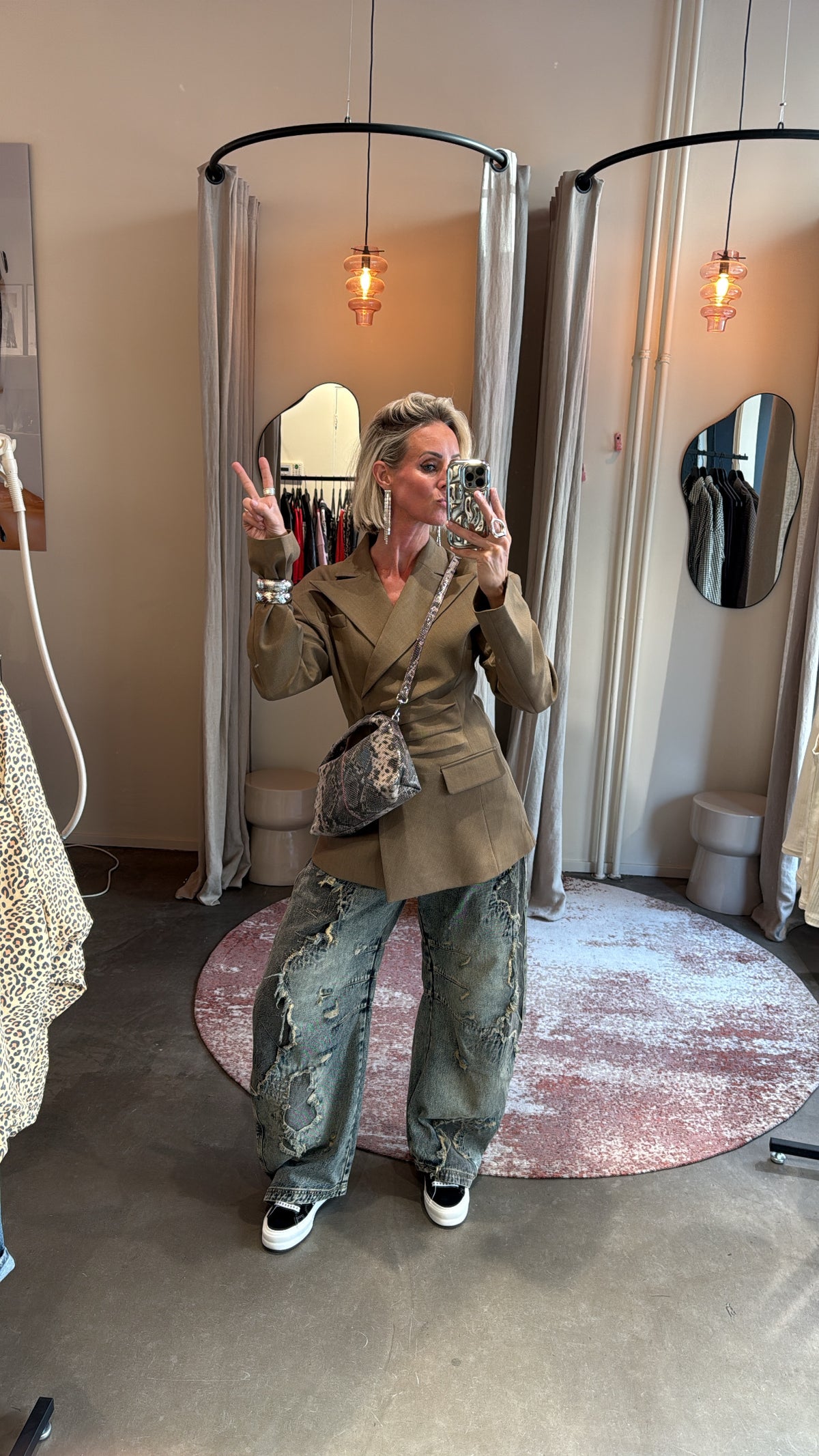 Taupe fitted blazer