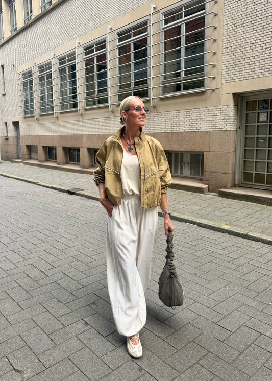 Puff pants off white