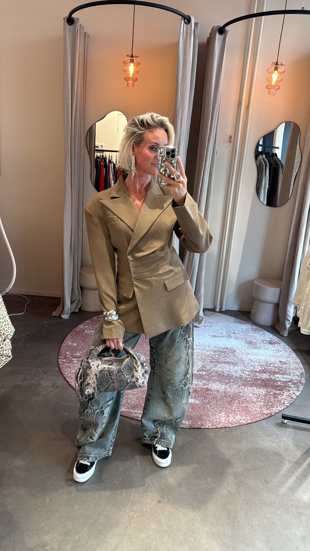 Taupe fitted blazer