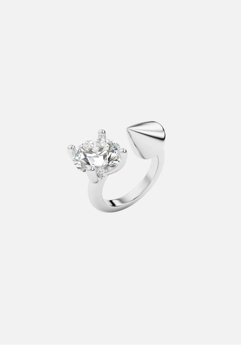 Billion Avenue - Spike Diamond Ring Silver