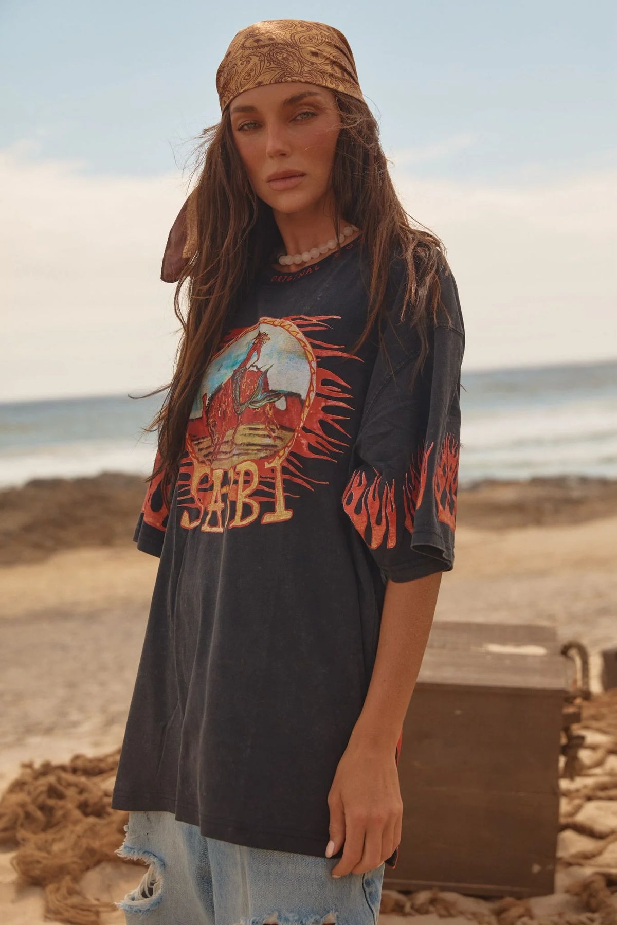 The Very Oversized Flaming Cowboy Tee