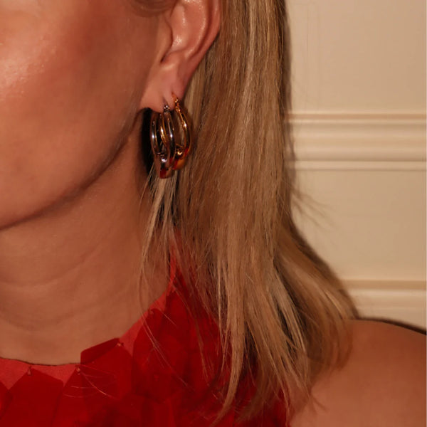 Babs The Label - Heart of Steel Earrings Silver