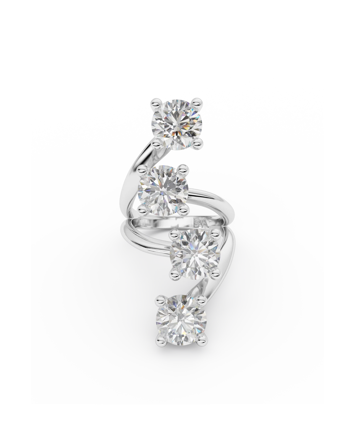 Billion Avenue - Quatro Diamond Ring Silver