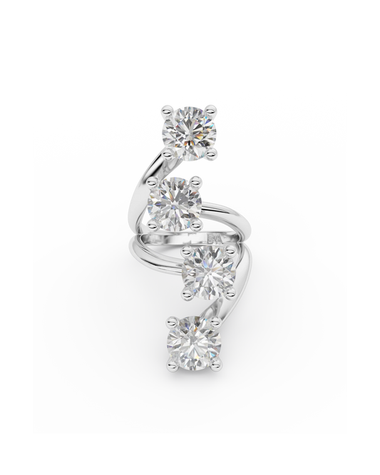 Billion Avenue - Quatro Diamond Ring Silver