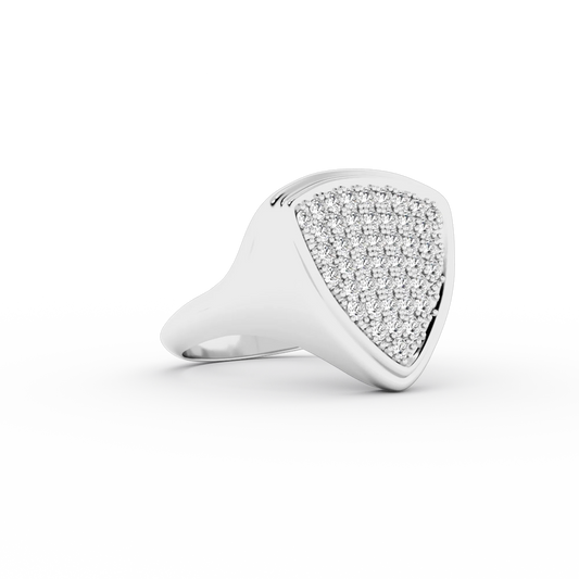 Billion Avenue - Triangle Signet Ring Silver