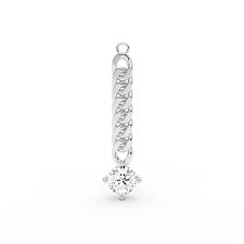Billion Avenue - Diamond on a Chain Charm silver